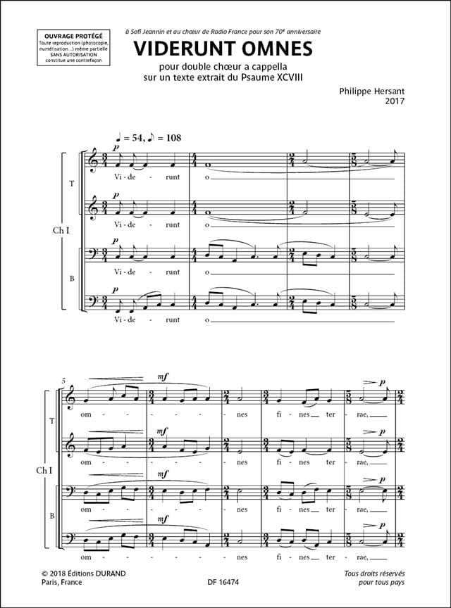 Viderunt Omnes Philippe Hersant Partition